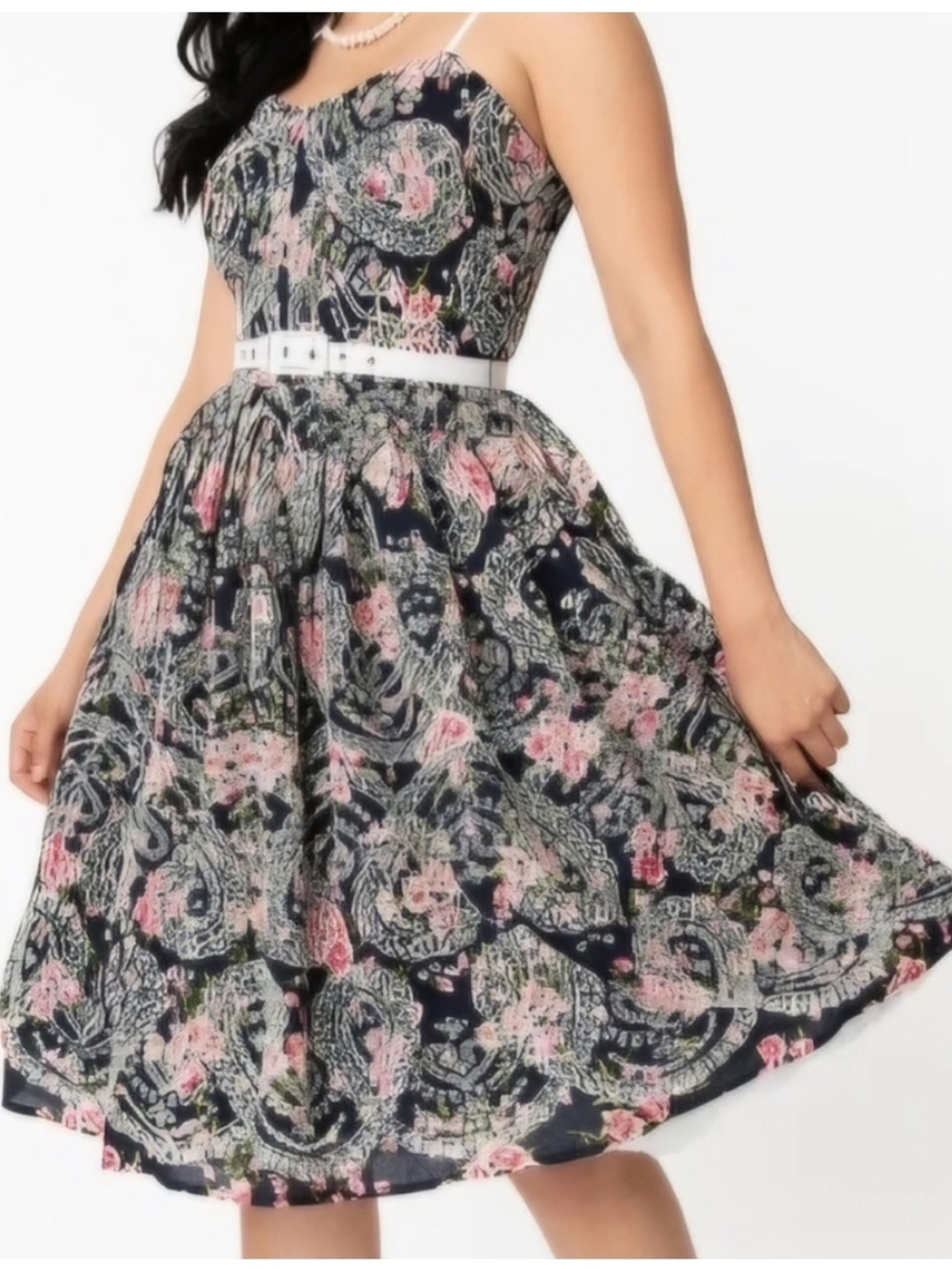 Nwot Unique vintage eyelet lace Darcy style swing dress
